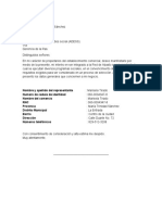 Carta de Solicitud Administradora de Subsidios Social Adess