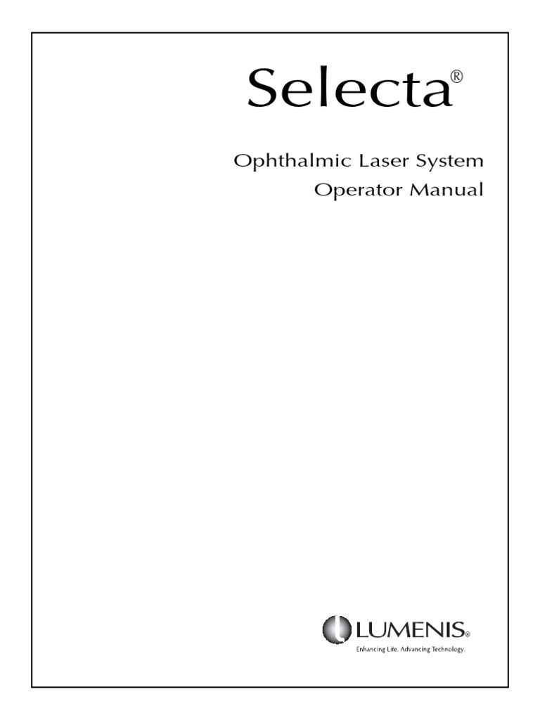 Operator Manual - Selecta Duet Trio | PDF | Laser | Optics