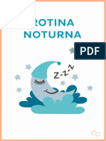 Menina Cartoes Rotina Noturna