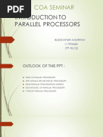 Introduction To Parallel Processors: Coa Seminar