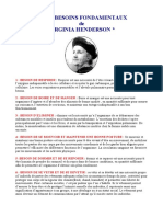 Psychologie 14 Besoins Fondamentaux Virginia Henderson