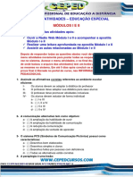 Atividades Educação Especial Módulos I e II