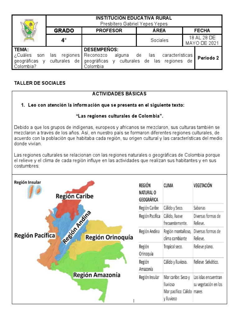 Regiones culturales y geográficas de Colombia | PDF | Colombia