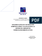 Adiciones Aldolicas Con Induccion Asimetrica Doble y Su Aplicacion A La Sintesis de Compuestos Farmacologicamente Activos