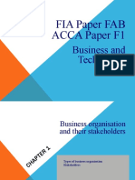 Fia Paper Fab ACCA Paper F1: Business and Technology