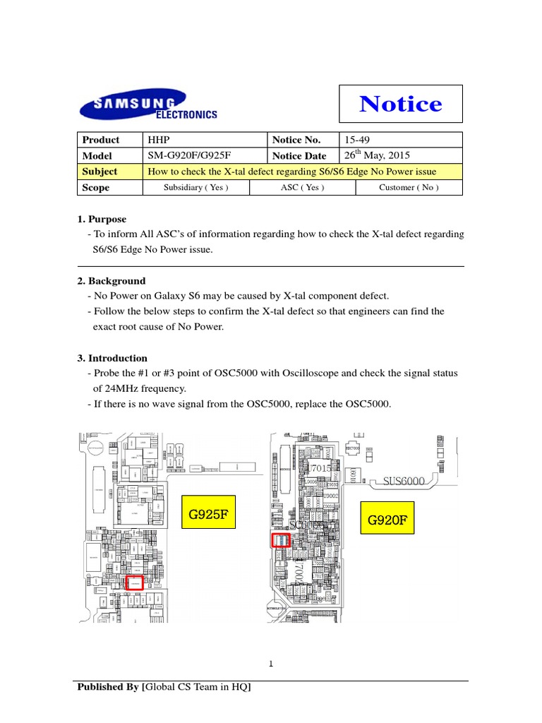Check X-tal Defect for Galaxy S6 Power Issues | PDF