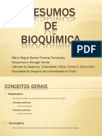 FADEUP111 Resumo de Bioquimica