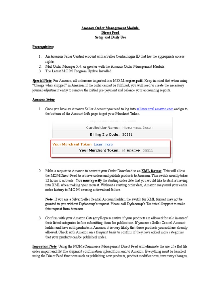 Amazon Order Management Setup Guide | PDF | Universal Product Code ...