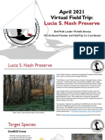 Virtual Field Trip Report to Lucia S. Nash Preserve April 2021