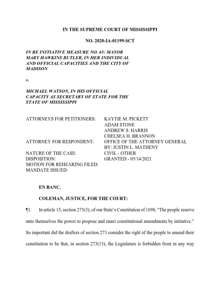 I65 Supreme Decision PDF Laches (Equity) Standing (Law)