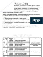 Notice Regarding Powerpoint Presentations Engineering Physics