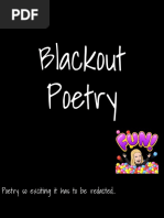 Blackout Poetry: Poetry So Exciting It Has To Be Redacted..