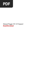 Manual Piaggio X9 125 Espanol: Read/Download