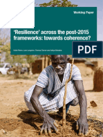 Resilience Across Post 2015 Frameworks - Towards Coherence
