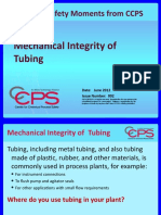 Process Safety Moments From CCPS: Mechanical Integrity of Tubing
