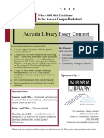 Auraria Library Essay Contest: Win A $600 Gift Certificate To The Auraria Campus Bookstore!
