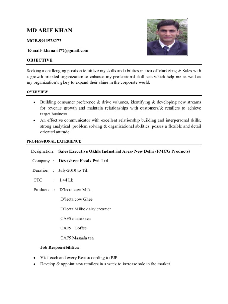 Arif Exeprience Pic Resume | PDF | Retail | Marketing