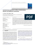 Carbothermal Synthesis of Silicon Nitride (Si N) : Kinetics and Diffusion Mechanism