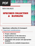 Mycology: Specimen Collection & Handling