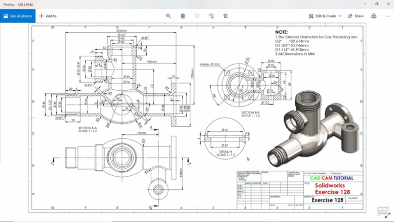 F I .The Diam - MM - Dim .: Solidworks | PDF