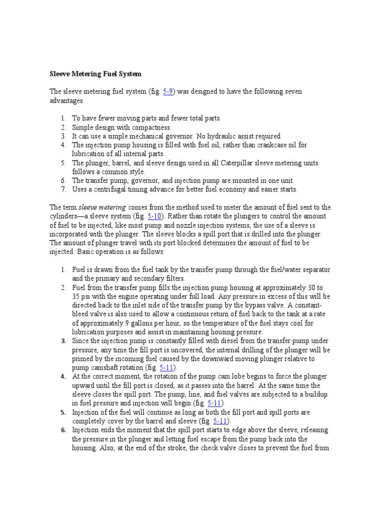 Sleeve Metering Fuel System PDF Fuel Injection Pump