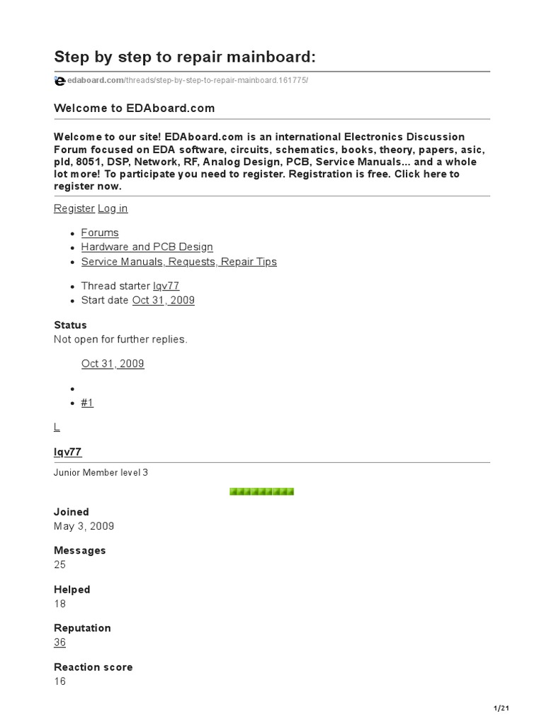 Step-by-Step Mainboard Repair Guide | PDF | Central Processing Unit ...