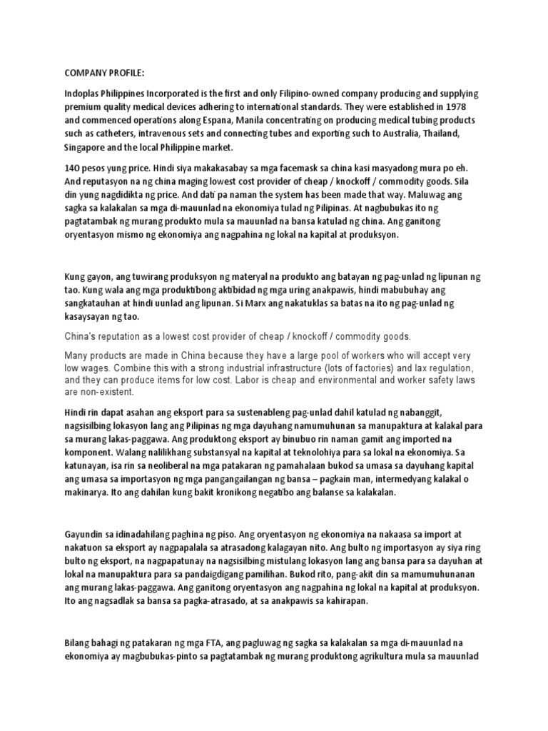 Indoplas Assignment PDF