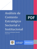 Análisis de Contexto Estratégico Sectorial e Institucional