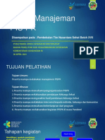 Materi Manajeman Pis-Pk: Disampaikan Pada: Pembekalan Tim Nusantara Sehat Batch XVII