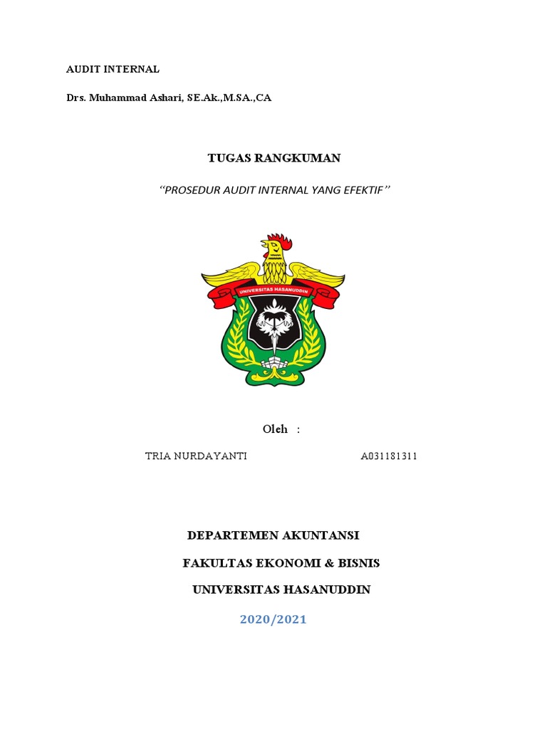 Prosedur Efektif Audit Internal Pdf Bisnis