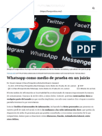 Whatsapp Como Medio de Prueba en Un Juicio - Foro Jurídico