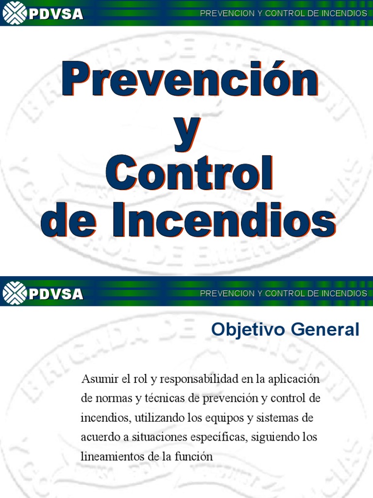 Prevención y Control de Incendios en PDVSA | PDF | Fuego fatuo | Combustión