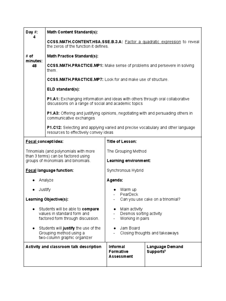 Edtpa Lesson Plans Dragged 3 | PDF | Communication | Human Nature