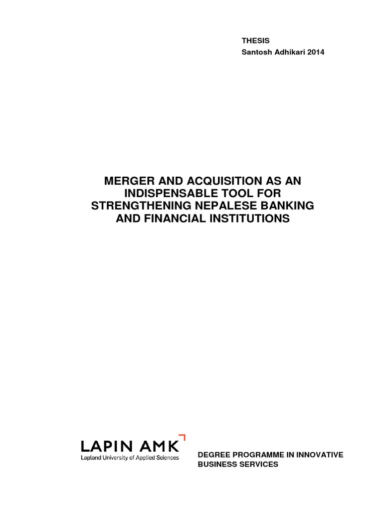 M&A Impact on Nepalese Banking Sector | PDF | Mergers And Acquisitions ...