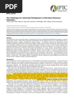 The Challengs Form Carbonate Petrophysics in Petroleum...