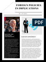 Biden'S Foreign Policies and Its Implications: By: JP Hong