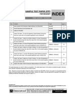 Index: Sample Test Paper (STP)