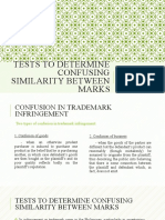 Tests To Determine Confusing Similarity Between Marks: Trademarks