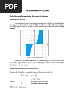 Definition and Fundamental Concepts of Calculus The Definite Integral