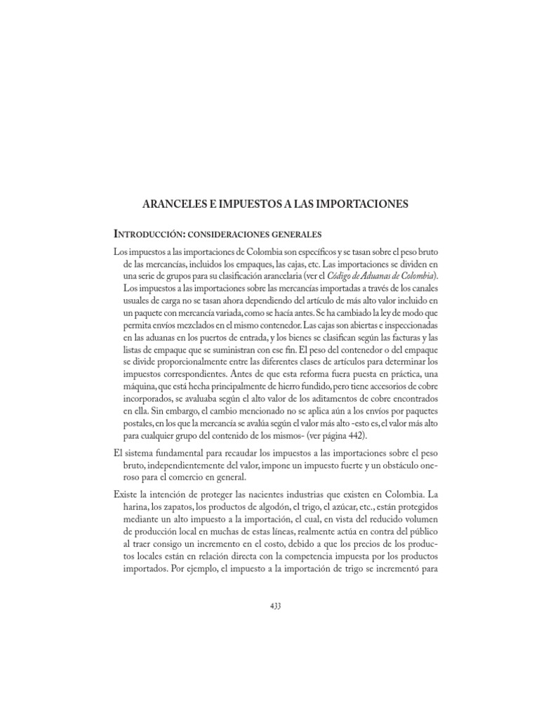 Impuestos y Aranceles de Importación en Colombia | PDF | Arancel | aduana