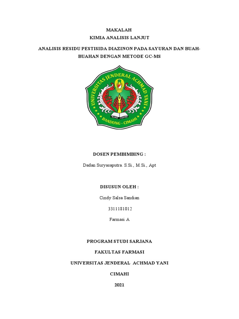 Analisis Residu Diazinon | PDF