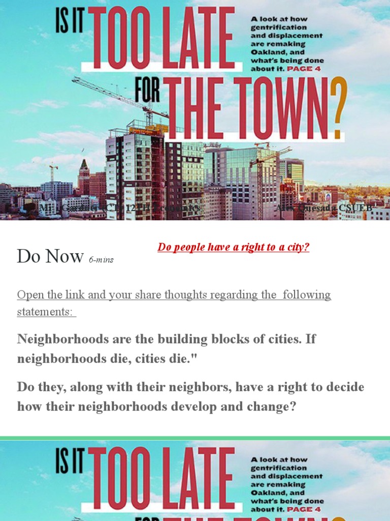 Gentrification and Community Rights | PDF