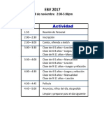 EBV Horario