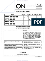 Service Manual: AVR-2809CI AVR-2809 AVR-989 AVC-2809