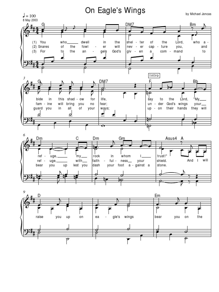 On Eagle s Wings Lyrics By Michael Joncas PDF