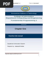 ) Chapter One (: Fundamentals of Programming2 (Lab Manual)