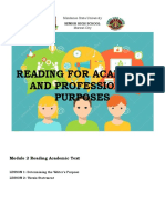 Reading For Academic and Professional Purposes: Senior High School