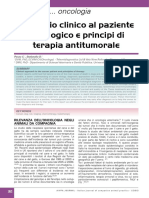 Approcio Clinico Al Paziente Oncologico e Principi Di Terapia Antitumorale