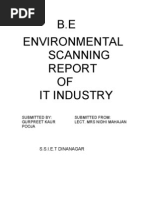 B.E Environmental Scanning OF It Industry: S.S.I.E.T Dinanagar