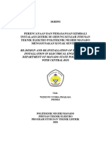 (BAB I) Perencanaan Dan Pemasangan Kembali Instalasi Listrik Di Gedung Kuliah Teknik Elektro Politeknik Negeri Manado Menggunakan Kotak Sentral